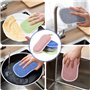 YZROHYI 8 Pièces Eponges Vaisselles,Eponge Reutilisable Lavable,Eponge Microfibre Cuisine,éponge Grattante,Doubles Durable épong