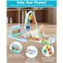 Arche de jeu pour bébé - Tapis de jeu pour bébé avec piano - Tapis de jeu avec arche de jeu amovible - Tapis d'activité pour béb