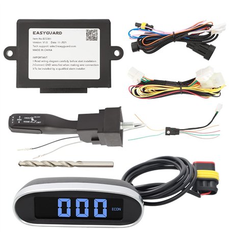 Easyguard ECC001 Kit de système de régulateur de Vitesse Universel électrique limiteur de contrôle de Vitesse de Voiture adapté