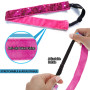 SamHeng 4 Pièces Bandeaux à Paillettes, Brillant Réglable Élastique Bandeau de Sport Antidérapant Bande de Cheveux de Danse Mode