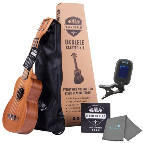 Kala Learn To Play Ukulele Soprano Starter Kit includes Online Lessons
