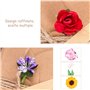 VEGCOO Lot de 15 cartes postales de vœux rétro en papier kraft, fleurs séchées - Pour anniversaire, cartes de vœux faites à la m