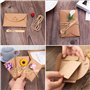 VEGCOO Lot de 15 cartes postales de vœux rétro en papier kraft, fleurs séchées - Pour anniversaire, cartes de vœux faites à la m