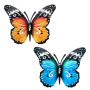 2 Pièces Papillon en Métal