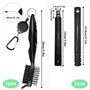 GIAK Golf Club Brush Nettoyeur de cannelure de Golf Golf Accessoire 2PCS Brosse pour Club de Golf et Rainures Brosse à Double Co