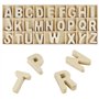 130 Pièces Lettres de Majuscules en Bois