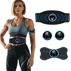 Zhailyn Appareil d'entraînement abdominal EMS - Ceinture musculaire abdominale - Appareil de stimulation électrique - Appareil d