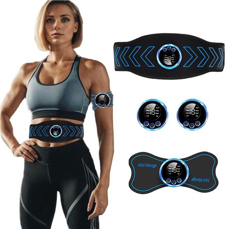 Zhailyn Appareil d'entraînement abdominal EMS - Ceinture musculaire abdominale - Appareil de stimulation électrique - Appareil d