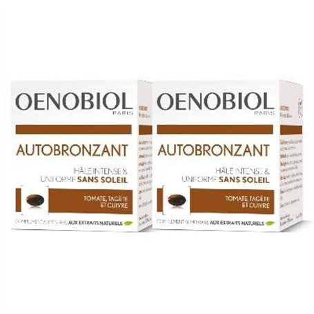 Oenobiol Autobronzant Hâle uniforme et lumineux sans soleil - Lot de 2 boites
