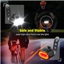 Oderra Lumiere Velo, Lampe Velo LED Puissantes Rechargeable USB, Forte Autonomie de La Batterie avec Modes Clignotement ou Fixe 