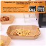 Jomdjmskes 150 Pcs Papier Cuisson Air Fryer, Barquette Papier Sulfurisé Compatible Doublure Jetable Accessoires 10.4L Dual Zone 