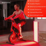Bestqool Appareil de thérapie par la lumière rouge, 660 nm 850 nm Thérapie proche infrarouge avec minuteur, 200 LED, soulagement