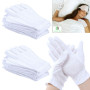 cersaty® 12 paires (24 gants) Gants en Coton Blanc,Gant Tissu Lavable élastiques Gants de Travail, pour Mains Sèches et L'eczéma