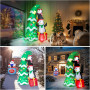 Arbre de Noël Gonflable 7FT avec LED Intégrée - Sapin Coloré pour Intérieur et Extérieur - Décoration Noël Blow Up Yard