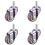 Roulette Pivotante Robuste en Caoutchouc à Tige Filetée Roulettes Chaise Replacement Roulette Mini Roulettes pour Meubles Roulet