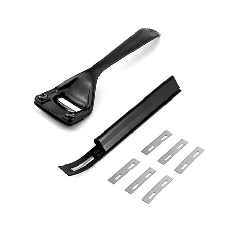 QWORK® Métal Cuir Skiver Kit avec 6 Lames de Rechange