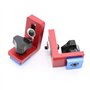 MOMO FING T-supports coulissants en T pour outils de menuiserie en aluminium Rouge