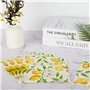 CEILIWEN Lot de 120 serviettes en papier jetables à thème tropical, serviettes de fête au citron, agrumes jaunes, serviettes col