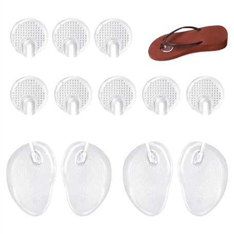 TRKETK Lot de 6 paires de tongs en silicone souple et anti-usure - Coussinets transparents - Coussinets de protection avant pour