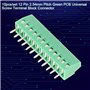 10 pièces/ensemble 12 Pin 2.54mm Pas PCB PCB Bornier Connecteur Stable Haute Qualité Vert PCB Universal Vis