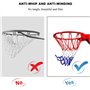 Lot de 2 Filets de Basket-Ball Professionnels en Nylon - Filet de Rechange Durable et résistant à Tous Les Temps - pour Panier d