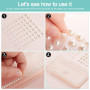 THATSRAD 1650 PCS Autocollants de Perles Cheveux pour Artisanat 3mm 4mm 5mm 6mm Perle Blanche Adhesive Visage pour Arts Maquilla