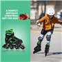 Nattork Blade Patins à roulettes pour garçons avec roue lumineuse, patins à roues alignées vertes lumineuses pour l'extérieur et