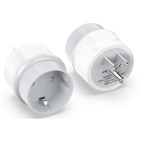 2X Adaptateur Prise USA Americaine Canada