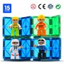 Playmags Ensemble communautaire de 15 Grandes Figurines magnétiques – 3 Pouces Play People, Parfait pour Les Jouets magnétiques