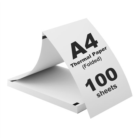 (100 Feuilles) Papier Thermique A4 Pliable