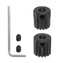 sourcing map 48P Durci Pignon Moteur Ensemble Engrenages 2pcs 13T 14T Convient 3.175mm RC Motor Arbre 48 Terrain Engrenages pour