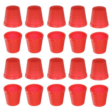 sourcing map 100pcs Couture Dé-à-coudre Plastique Doigt Protecteur Doigt Bouclier Bout Doigts Matelassage Artisanat Broderie Acc