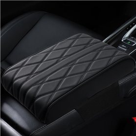 Housse de Console Centrale en Cuir pour Accoudoir de Voiture, Tapis D'Accoudoir en Mousse à MéMoire de Forme, Tapis D'Accoudoir  Housse de Console Centrale en Cuir pour Accoudoir de Voiture
