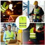 Gowkeey Lot de 5 gilets de sécurité pour voiture - Jaune fluo - Réfléchissant - Haute visibilité - Pour automobilistes, conducte