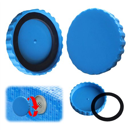CHIHOLEN Lot de 2 bouchons d'hiver pour piscines Intex et Bestway avec joints assortis