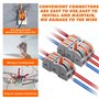 YSWOVUO Connecteur Electrique Avec Levier, 50 PCS Bornes De Connexion Automatique, Connecteurs de Fils Électriques 1-Fil 2-Entré
