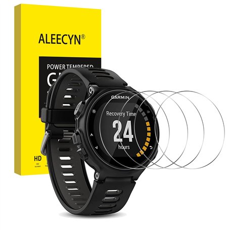 Aleecyn [4 Pièces] Verre Trempé Protecteur D’écran Compatible avec Garmin 735XT