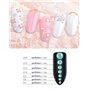 Ranvi 4pack Vernis À Ongles Brillant Opale Strass 3D Nail Art Kit Strass Kit Cristal Diamant Strass et Décoration Ongles Gem Pie