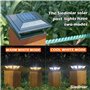 Siedinlar Lampe Exterieur Lumières Solaires de Chapeau de Poteau 2 Modes Lampe LED pour Jardin Terrasse Clôture 4x4 5x5 6x6 pouc