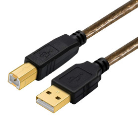Yeung Qee Câble d'imprimante USB haute vitesse 10 m USB 2.0 type A mâle vers type B mâle pour imprimante HP
