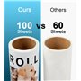 Brosse Anti Poils Animaux Mega Value Lot de 1000 Feuilles, Rouleau Super adhésive pour Poils Animaux, Brosse Vetement Anti Poils
