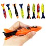 Carykon Lot de 8 jouets de plongée sous-marine pour piscine - Requin glissant - Torpille
