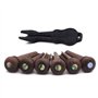 Alnicov Lot de 6 chevilles de chevalet en palissandre pour guitare acoustique avec extracteur de broches de chevalet