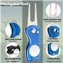 YYWEi 2Pcs Golf Divot Tool Fourchette de Golf Réparation Pliable Golf Divot Outil de Réparation Réparation Verte avec Marqueur D
