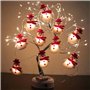 Guirlande lumineuse de Noël Bonhomme de neige 1.65 m 10 LED Décoration de Noël avec pour la maison