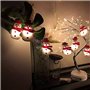 Guirlande lumineuse de Noël Bonhomme de neige 1.65 m 10 LED Décoration de Noël avec pour la maison, le jardin, la chambre à couc