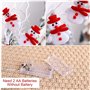 Guirlande lumineuse de Noël Bonhomme de neige 1.65 m 10 LED Décoration de Noël avec pour la maison, le jardin, la chambre à couc