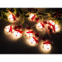Guirlande lumineuse de Noël Bonhomme de neige 1.65 m 10 LED Décoration de Noël avec pour la maison, le jardin, la chambre à couc