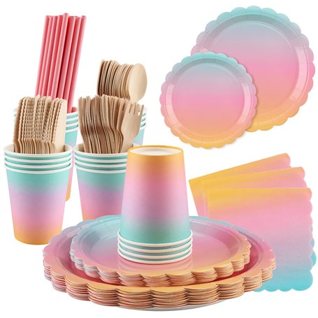 Zosenyer Party Vaisselle Colorés