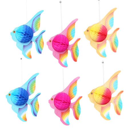6 Pièces Décoratif Poissons Tropicaux